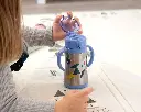 Botella termica con asas Kiokids - Cohetes