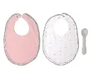 Babero + cuchara Kiokids - Rosa