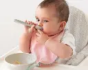Babero + cuchara Kiokids - Rosa