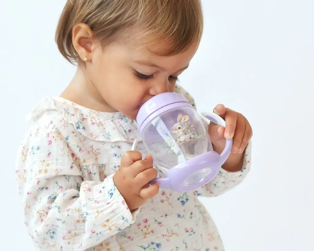 Taza de aprendizaje Conejo Lavanda Step 1 - Kiokids