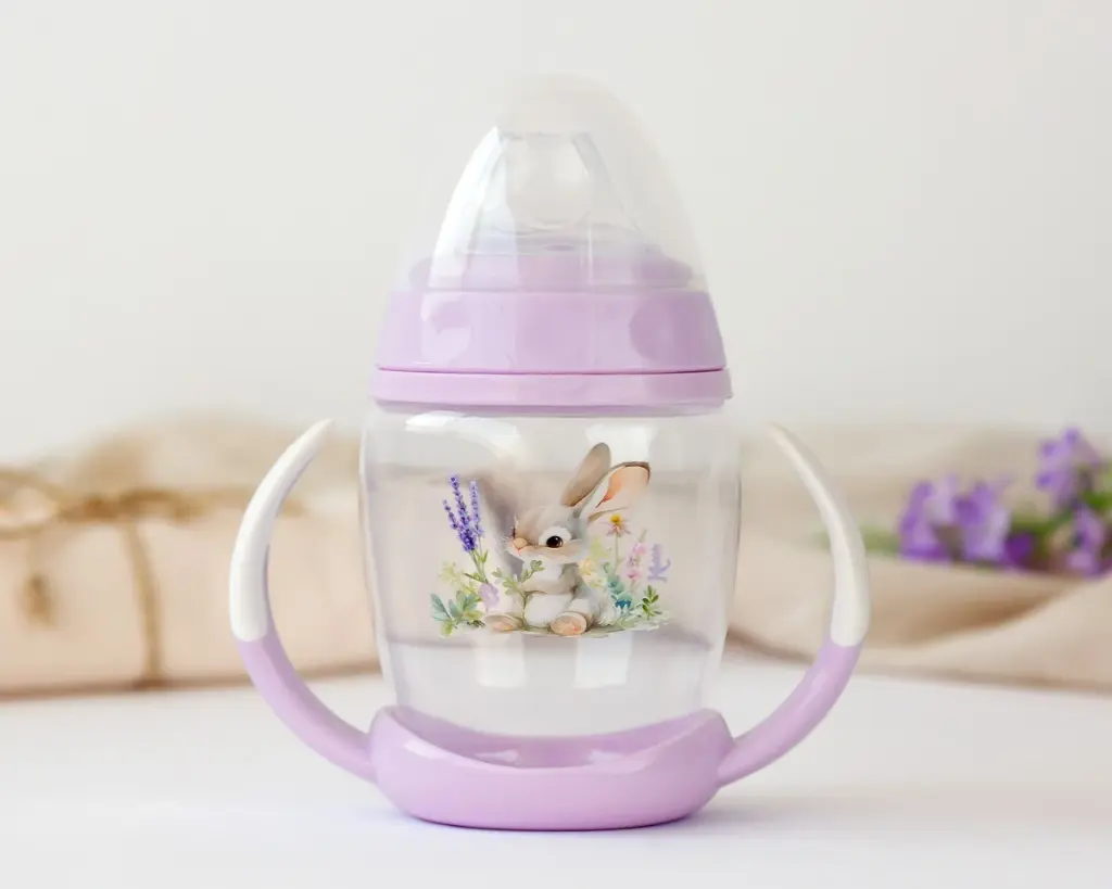 Taza de aprendizaje Conejo Lavanda Step 1 - Kiokids