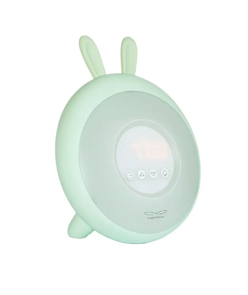 Reloj despertador con lampara verde