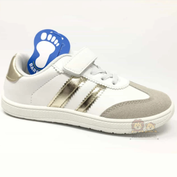 Zapatillas barefoot - Blanco/Dorado