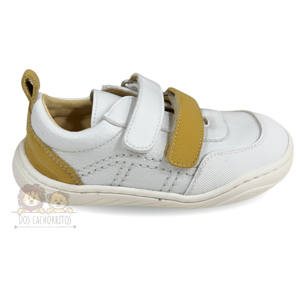 Zapatillas respetuosas Andanines - Blanco/Mostaza