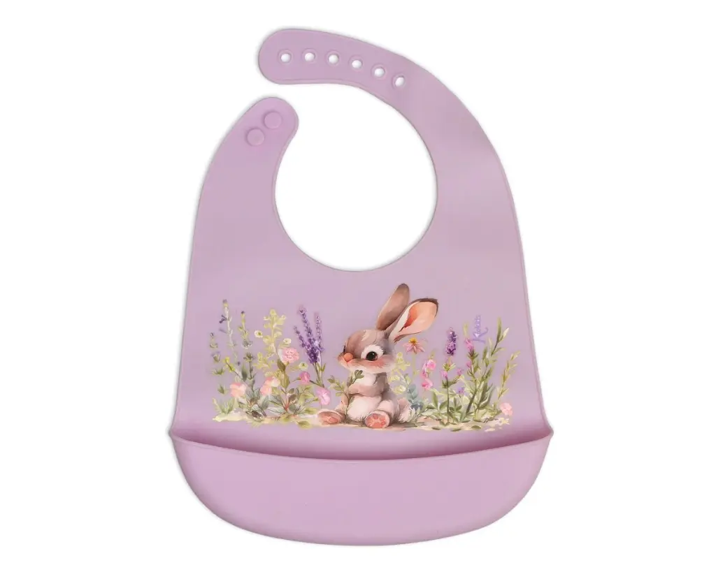 Babero de silicona Conejito - Kiokids