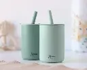 Vasos silicona con pajita Sage- Kiokids 