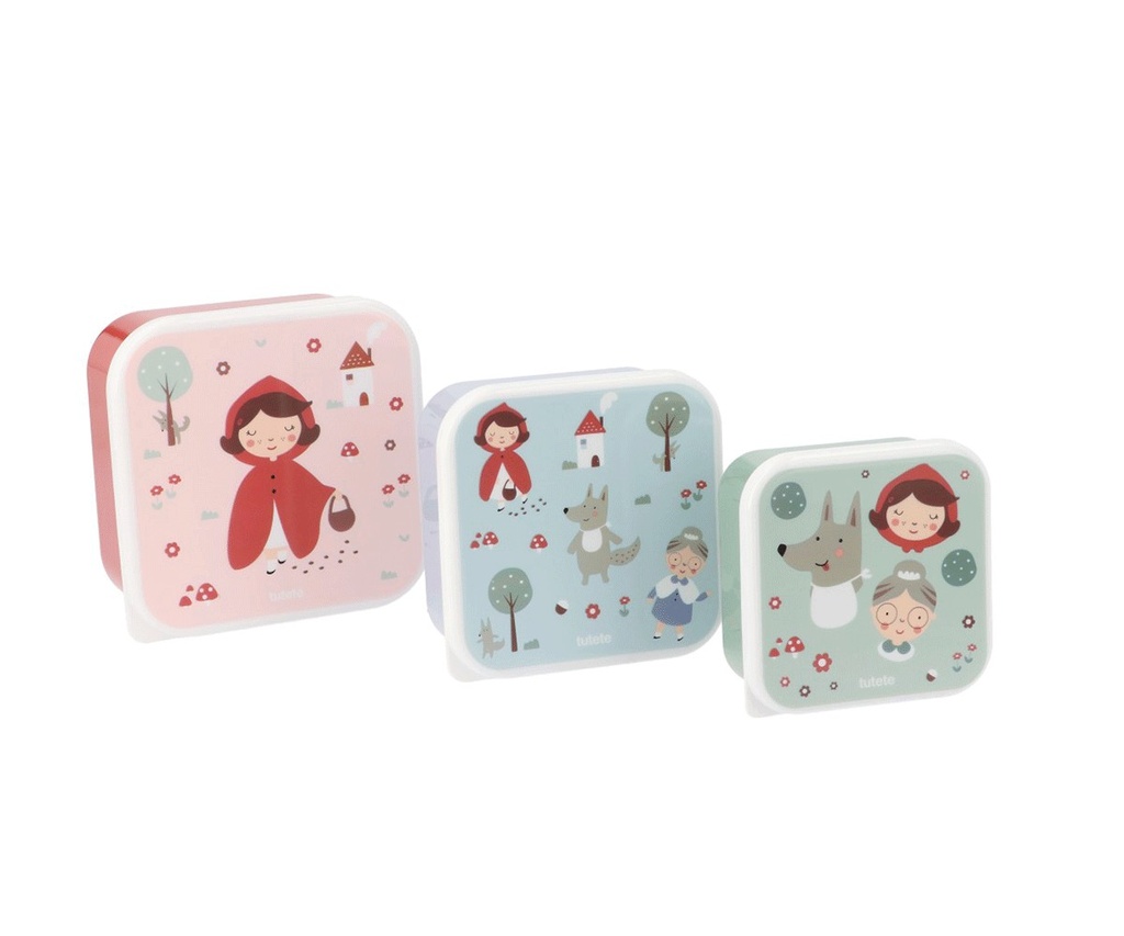 Set Cajas Almuerzo Caperucita Roja - Tutete
