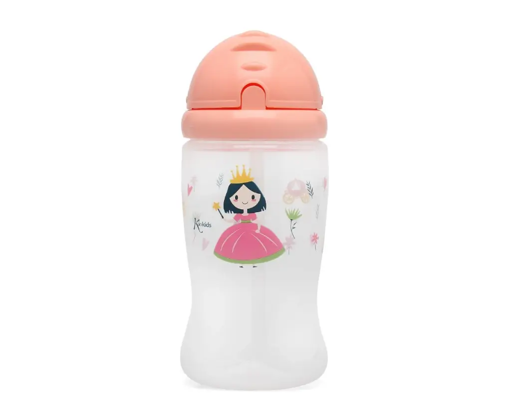 Botella infantil tritán 350ml Kiokids - Rosa