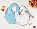 Set Baberos + cuchara Kiokids - Azul