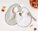 Set Baberos + cuchara Kiokids - Gris