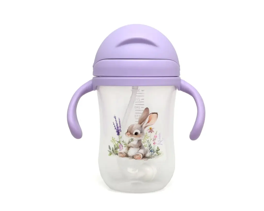 Taza con pajita Conejo Lavanda Step 3 - Kiokids