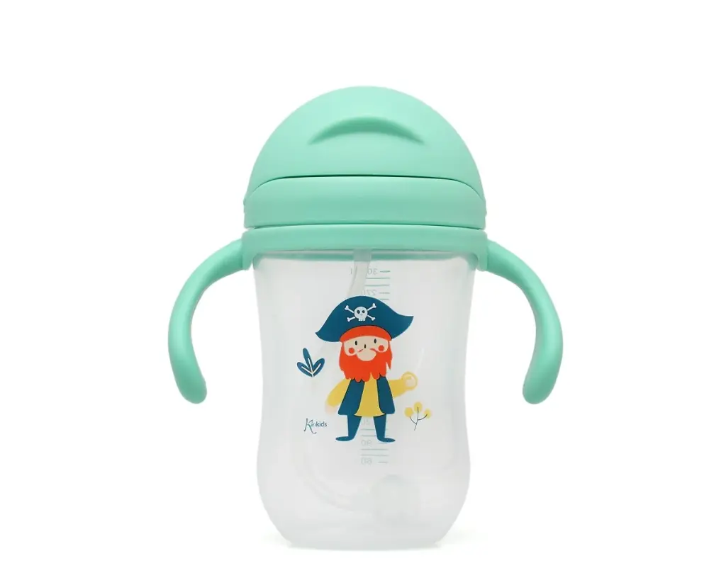Taza con pajita Pirata Verde Step 3 - Kiokids