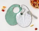 Set Baberos + cuchara Kiokids - Salvia