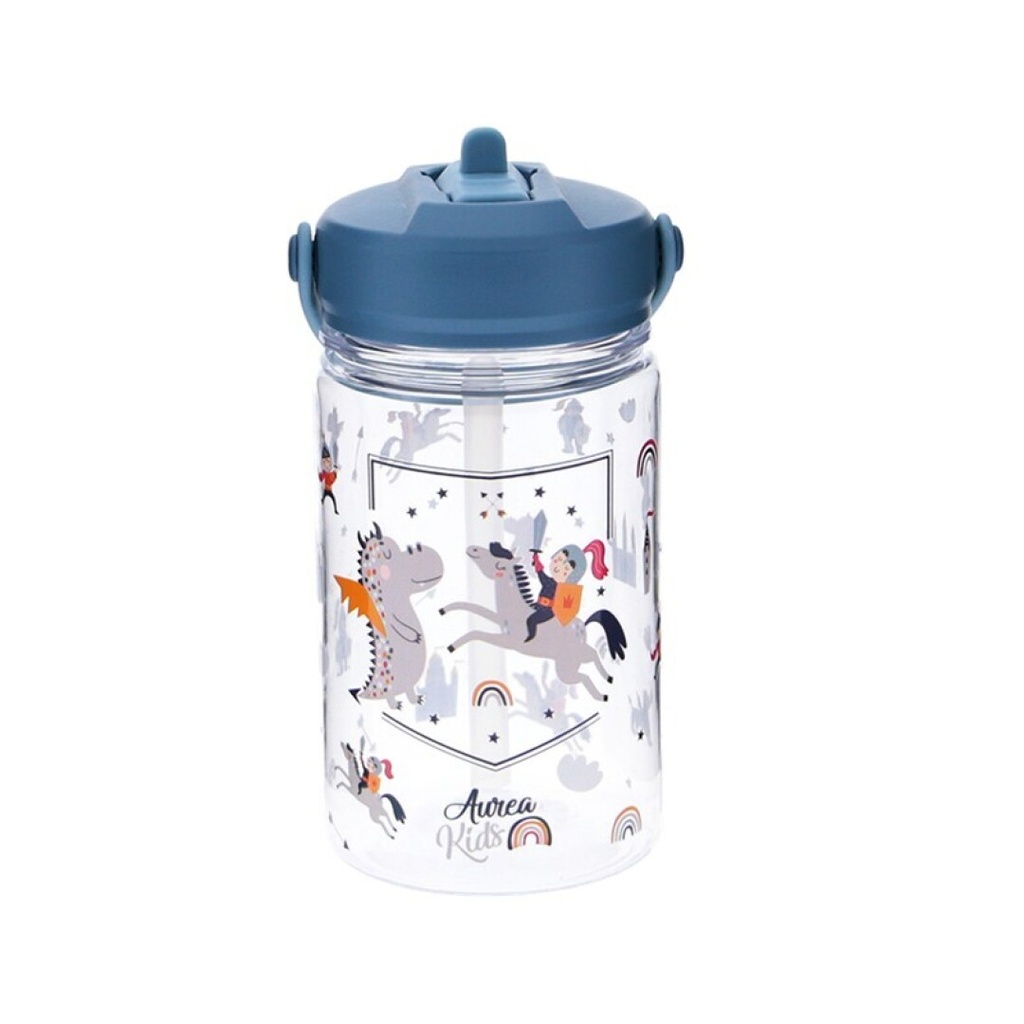 BOTELLA TRITÁN 350ML ADAPTADOR INFANTIL CON PAJITA - DRAGON KNIGHTS