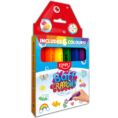 6 Crayons para el baño - Zimpli