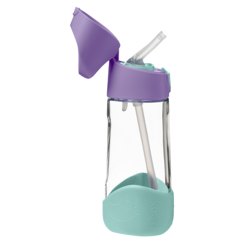 Botella Tritán con Pajita 450ml BBOX Lila
