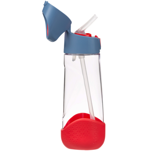 Botella Tritán con Pajita 600ml BBOX Azul