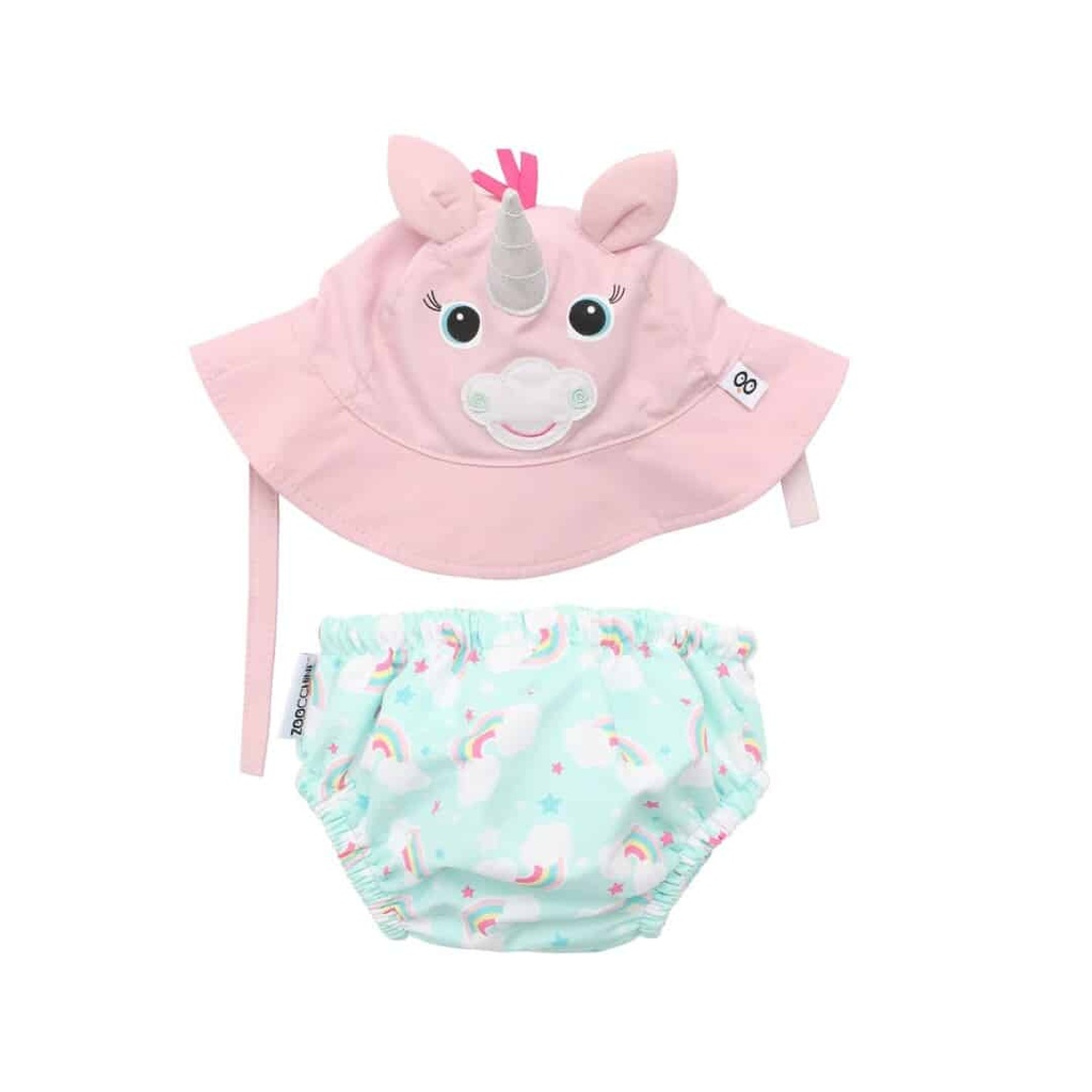 Bañador pañal + Gorro Zoochini - Unicornio