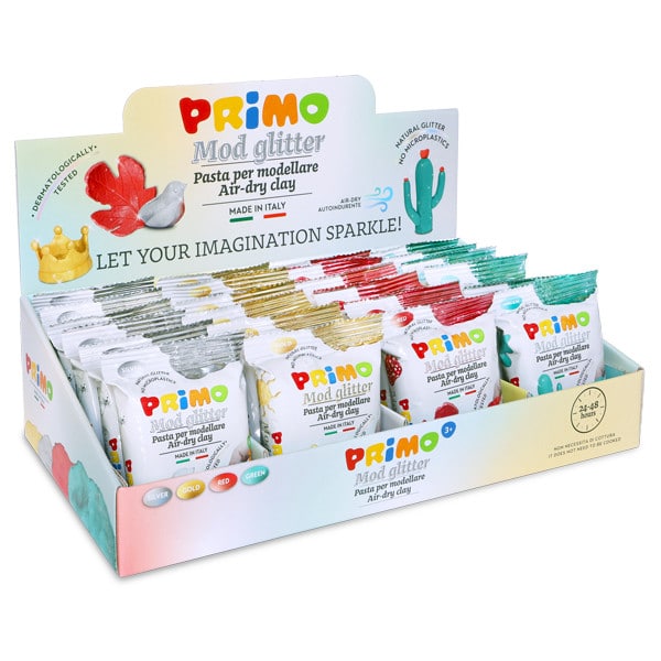 Arcilla fría con purpurina Primo - Varios colores