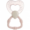 Mordedor refrigerante con sonajero - Corazón rosa
