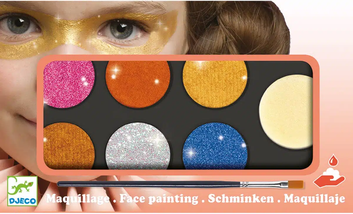 Paleta de maquillaje infantil - 6 colores - Efecto metal