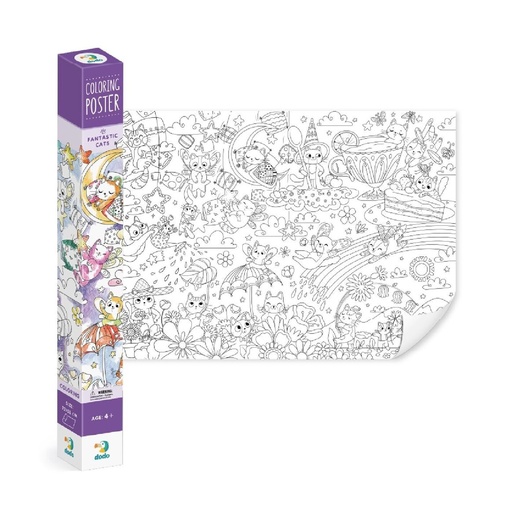 Póster para colorear Gatos de fantasia - Dodo