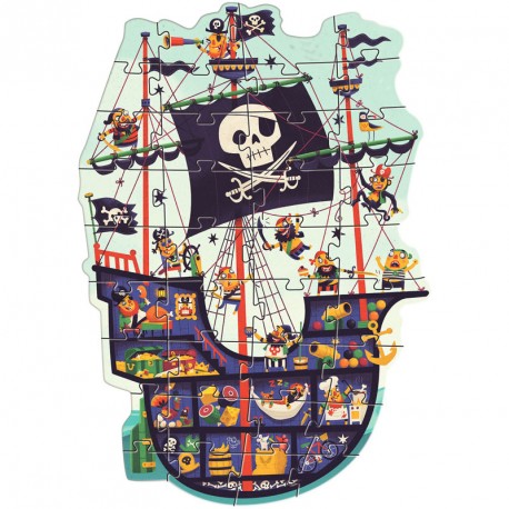 Puzle Gigante El barco pirata - Djeco