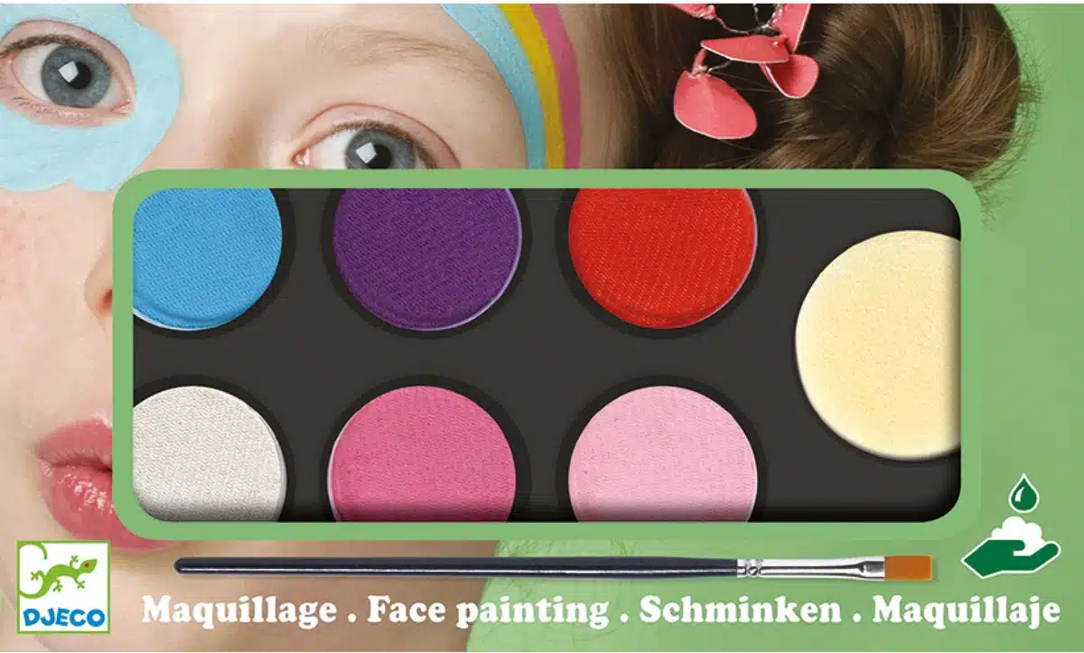 Paleta de maquillaje infantil - 6 colores - Dulce