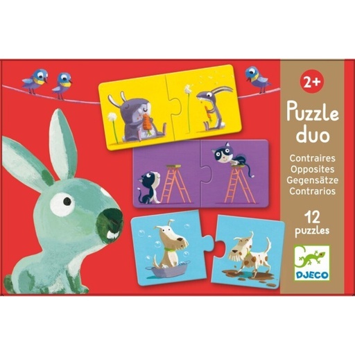 Puzzle dúo Contrarios - Djeco