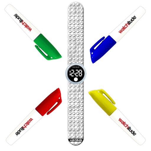 Reloj coloreable Whatchitude - Bloques