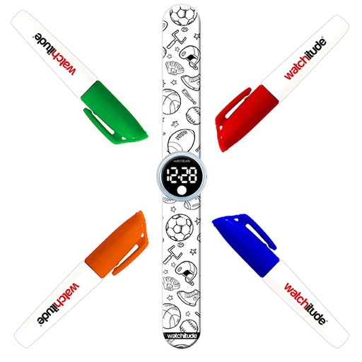 Reloj coloreable Whatchitude - Deportes