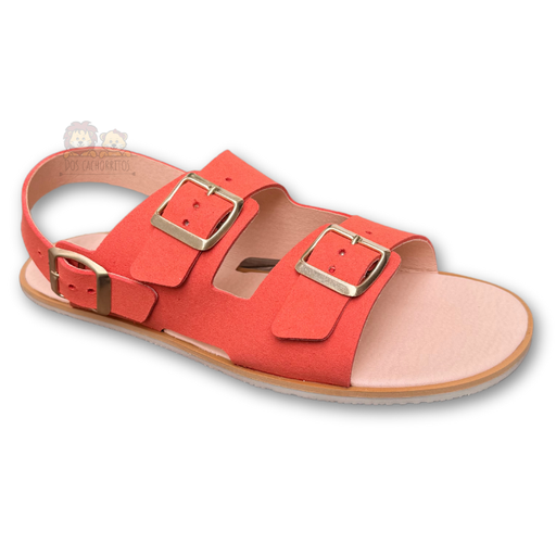 Sandalia Barefoot - Suede Coral Coqueflex