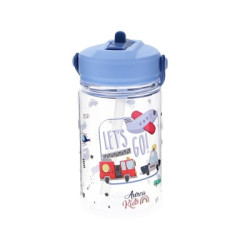 BOTELLA TRITÁN 350ML ADAPTADOR INFANTIL CON PAJITA - Coches