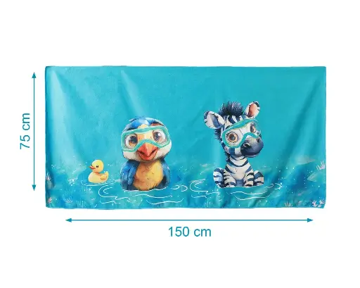 Toalla Playa Microfibra Kiokids - Pinguino