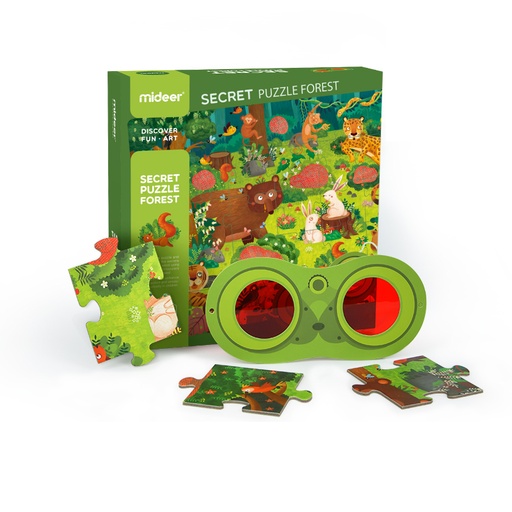 Puzzle secreto con gafas 3D – Bosque (35p)