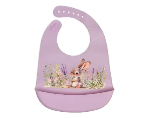 Babero de silicona Conejito - Kiokids