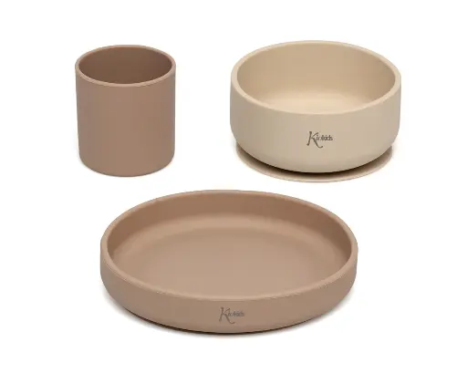 Set Vajilla 3 piezas Beige - Kiokids
