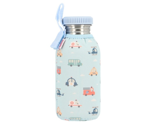 Botella infantil acero con Funda - City Cars 500ml  