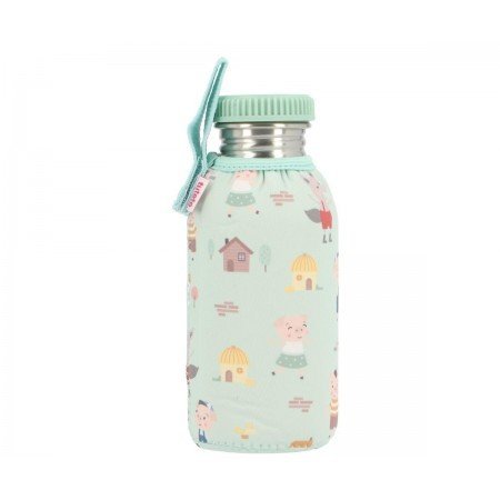 Botella infantil acero con Funda - Tres Cerditos 500ml 