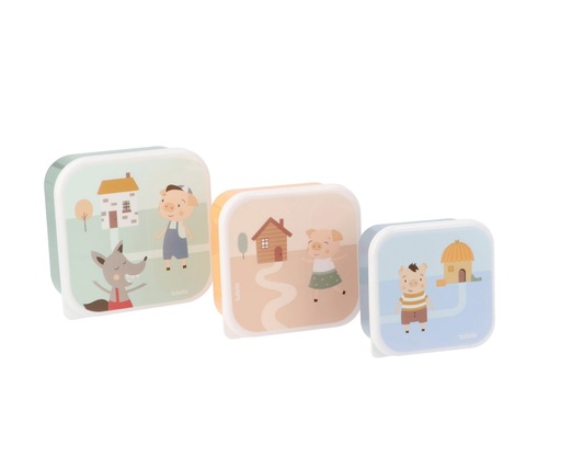 Set Cajas Almuerzo Tres Cerditos - Tutete