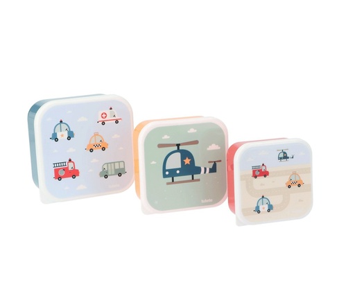 Set Cajas Almuerzo City Cars - Tutete 