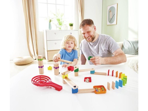 Hape Marble Run Rally Track – Circuito de canicas de madera (50 pzas)