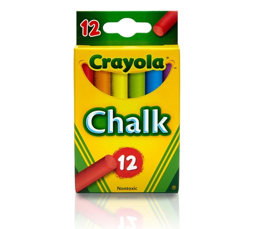 12 Tizas de colores antipolvo - Crayola