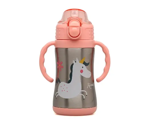 Botella termica con asas Kiokids - Unicornio
