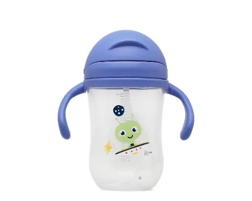 Taza con pajita Alien Azul Step 3 - Kiokids