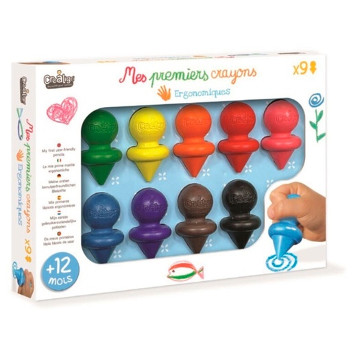 Mis primeras ceras ergonómicas - 9 unidades 