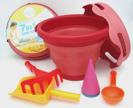 Set CompacToys para playa 7 en 1 - Rojo