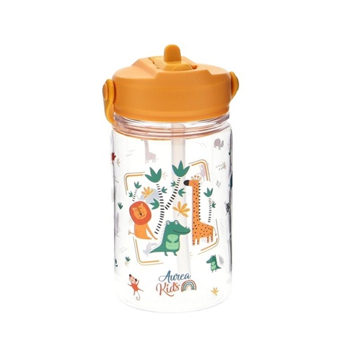 BOTELLA TRITÁN 350ML ADAPTADOR INFANTIL CON PAJITA - LITTLE SAFARI