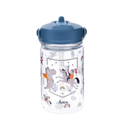 BOTELLA TRITÁN 350ML ADAPTADOR INFANTIL CON PAJITA - DRAGON KNIGHTS