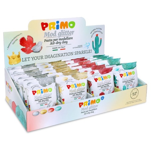 Arcilla fría con purpurina Primo - Varios colores